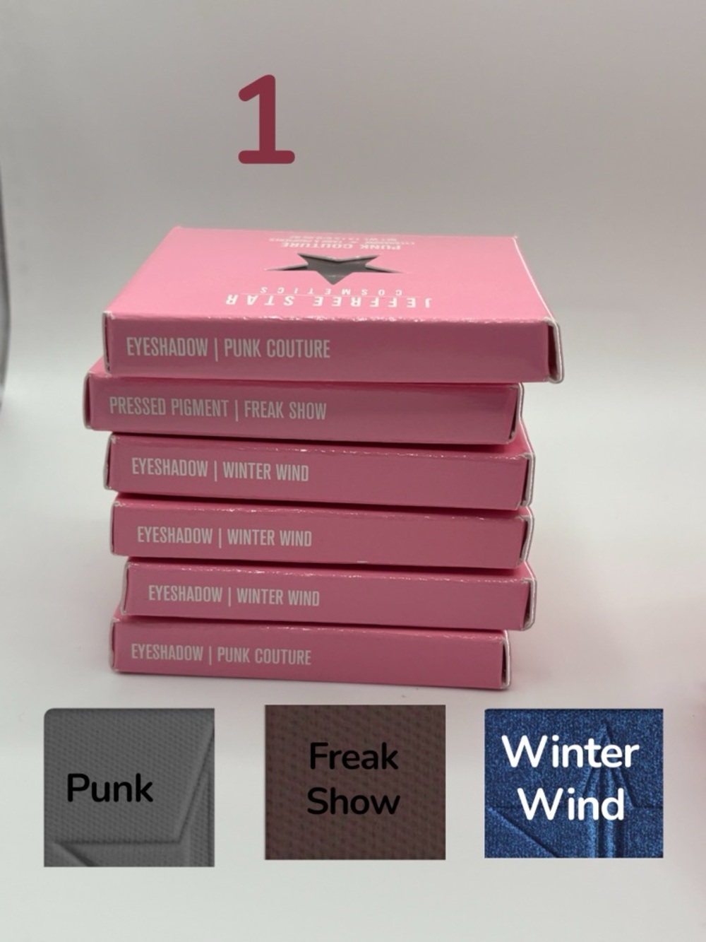 Jeffree Star Artistry Single Eyeshadow Bundles -Price is for set of 6 eyeshadows - Picture 2 of 7